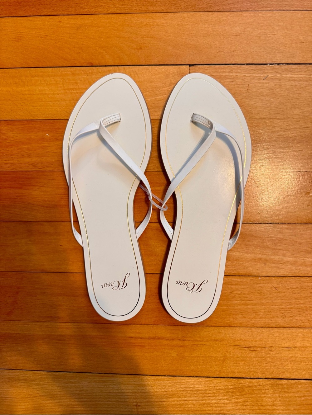 J.Crew Flip Flops, White 9
